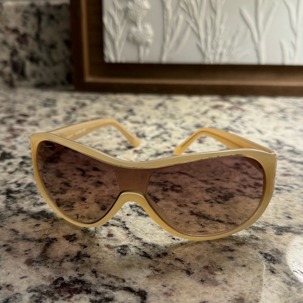 Juicy Couture Beige Frame Brown Lens Oversized Sunglasses